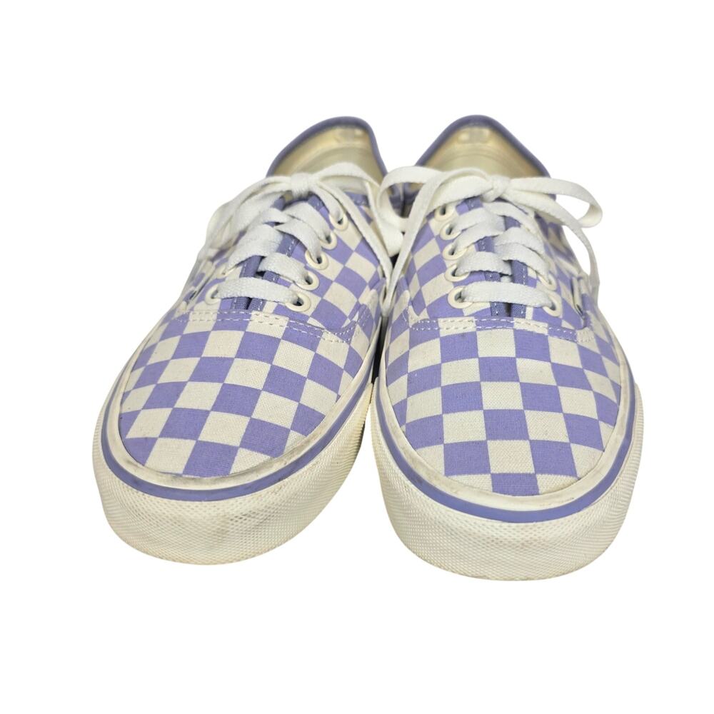 Vans Lilac Purple White Checkerboard Canvas Shoes Skater Women's Size 8 Preppy